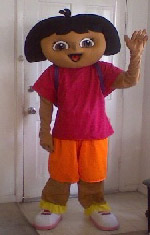 Adventure Girl Dora Mascot Character Costume 