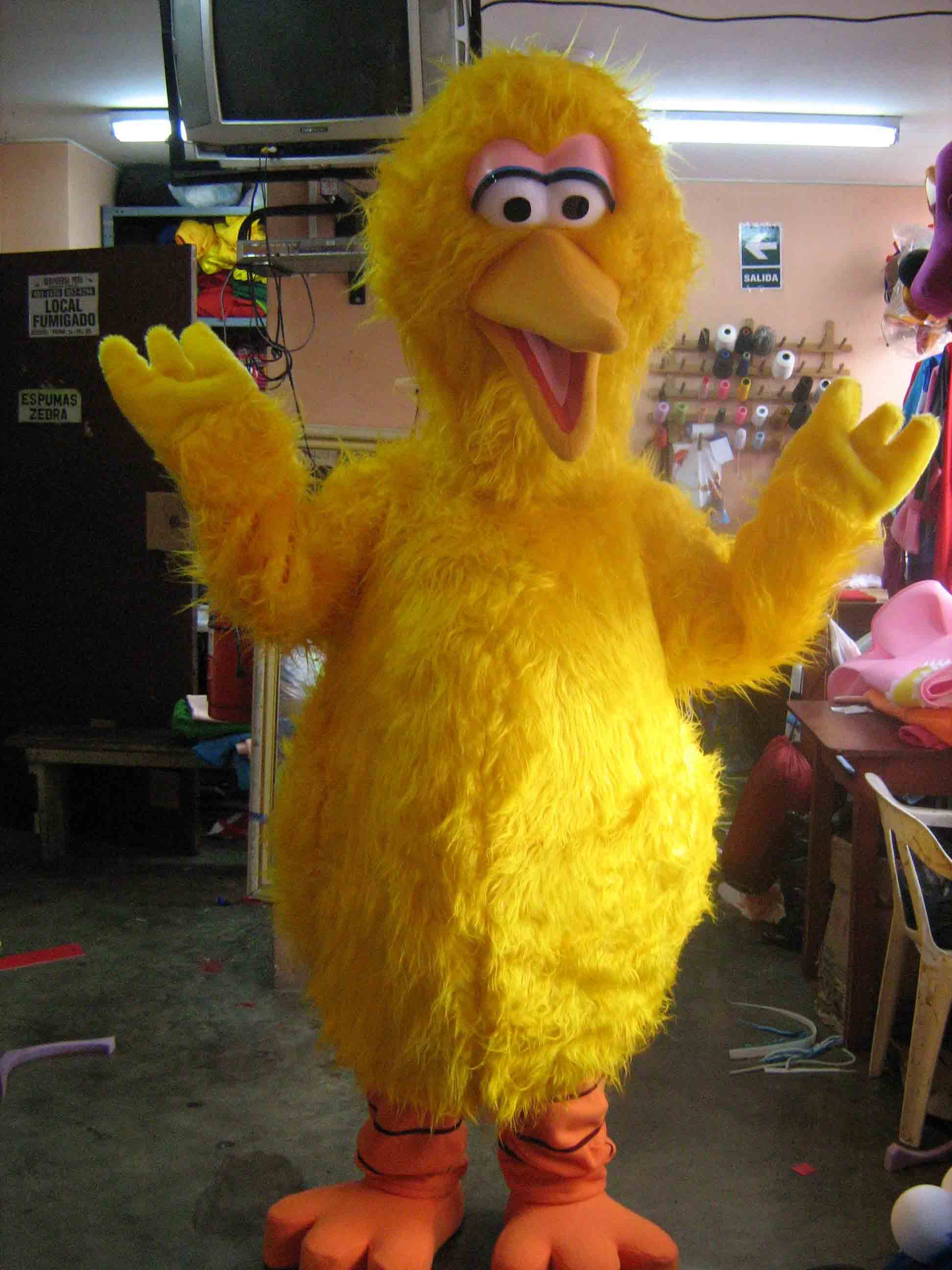 Big Yellow Bird Mascot Character Costume