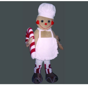 Baker Mascot Costume with Candy Cane Best Mascot