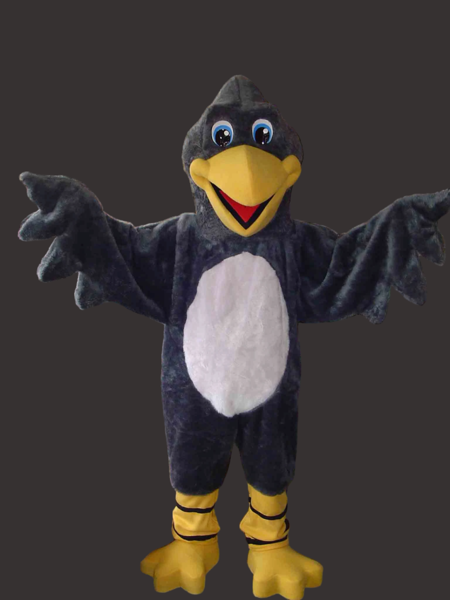 Dark Gray Crow Mascot Character Costume-Best Mascot