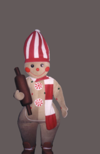 Christmas mascot Ginger Bread Maker with hat-Best Mascot
