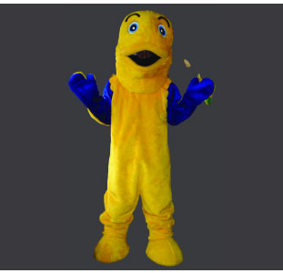 Yellow Fish Mascot Costume Best Mascot