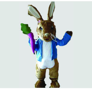 Easter Rabbit with Carrot Mascot Costume Character-For Parties, character Appearances and Parades-Adult Size Best Mascot