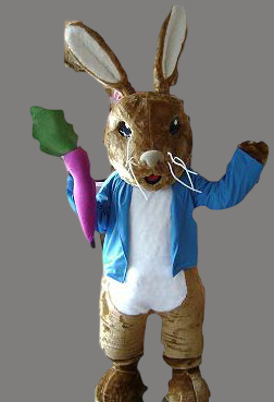Easter Rabbit Brown Rabbit with carrot Best Mascot