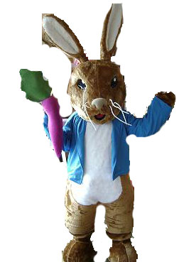 Easter Mascot Costume Brown Rabbit with carrot-Best Mascot