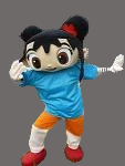 Halloween Mascot Costume girl with blue shirt-Best Mascot