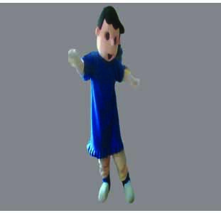 Cartoon Halloween Girl with a Blue Dress Mascot Character-For Parties, character Appearances and Parades-Adult Size Best Mascot