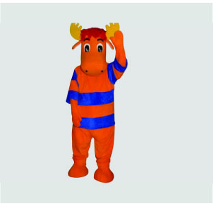 Halloween Cartoon Mascot Orange Moose Costume Character-For Parties, character Appearances and Parades-Adult Size Best Mascot