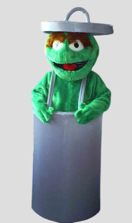 Halloween Costume Oscar the Grouch in a can-Best Mascot