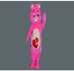 Cartoon Halloween Mascot Pink Bear Costume Character-For Parties, character Appearances and Parades-Adult Size Best Mascot