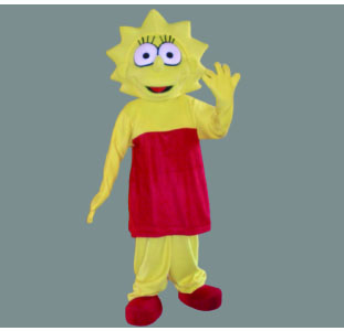 Cartoon Halloween Mascot Yellow Girl Character-For Parties, character Appearances and Parades-Adult Size Best Mascot