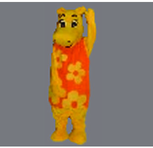 Yellow Hippo Halloween Cartoon Character costume Best Mascot