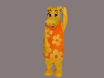 Halloween Cartoon Mascot Yellow Hippo-Best Mascot