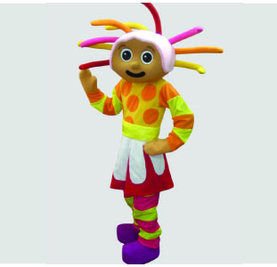 Halloween Cartoon Party Mascot Girl with yellow shirt Costume Character-For Parties, character Appearances and Parades-Adult Size Best Mascot