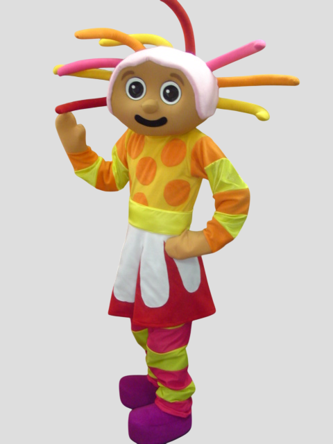 Halloween Costume mascot girl with yellow shirt-Best Mascot